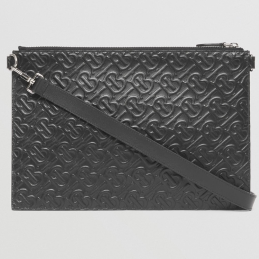 Burberry Monogram Unisex Calfskin Street Style Small Shoulder Bag